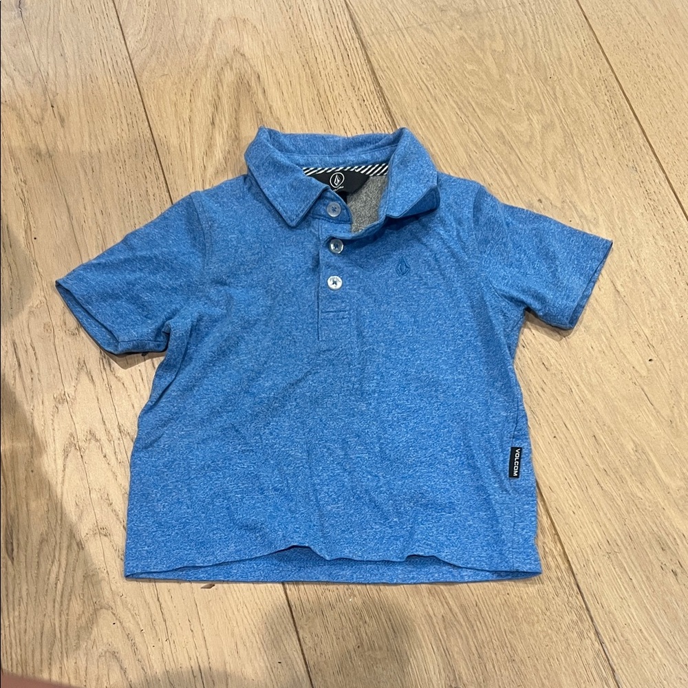 Lite Blue Volcom toddler Polo Shirt